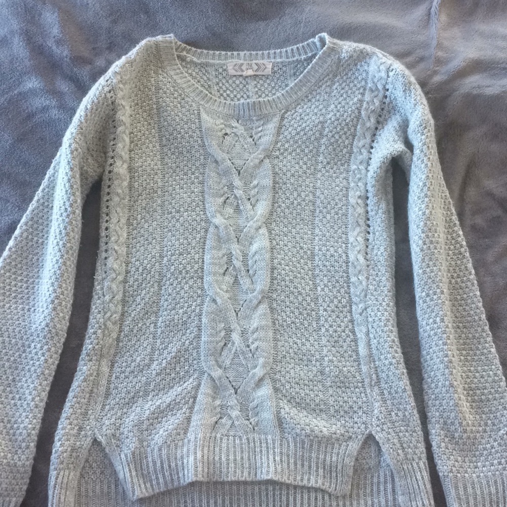 Grey knit sweater